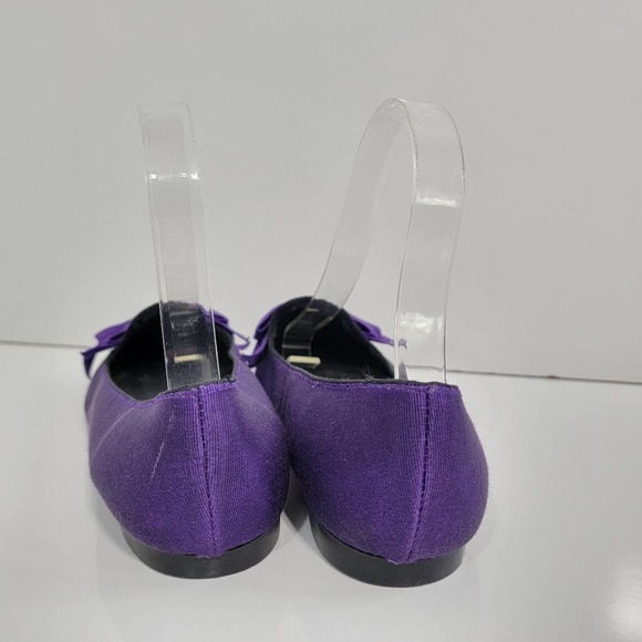 MOOTSIES TOOTSIES Gold Jeweled Bow Purple Skimmer Flats - Picture 4 of 13